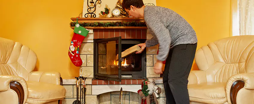 Rusted Metal Fireplace Restoration in Roseville, California